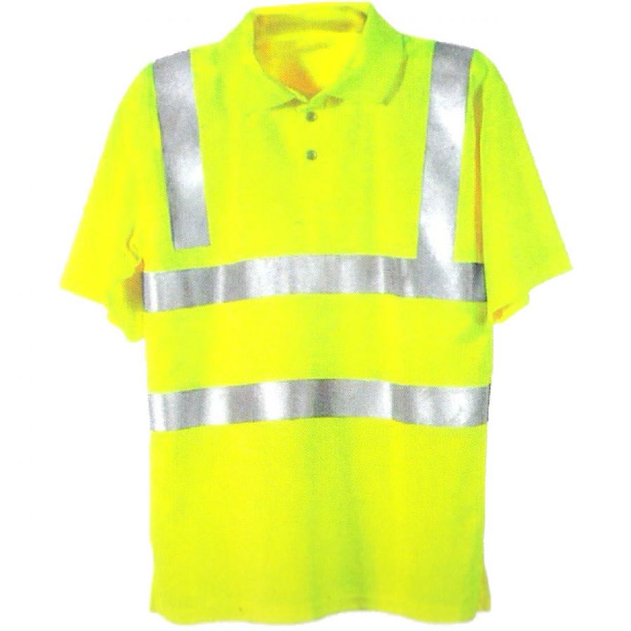 Polo-Shirt with Heat Transfer Reflective Tape EN 471 T002